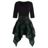 Gothic plaid mini jurk vrouwen preppy sexy hoge taille asymmetrische casual vrouwelijke elegante goth punk kort feestjurken vestidos 210309