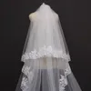 Catedral de renda de véus de noiva 2 camadas véu de casamento 3 metros 2t Face com acessórios de blush de pente 269s