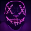 Halloween Mask LED Licht op Funny Masks The Purge Election Year Great Festival Cosplay Kostuum Levert Party Mask