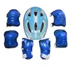 Ginocchiere a gomito 7pcs Toddler Girls Boys Proteggi i set da polso del casco set per la bici da ciclismo skate
