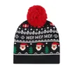 Weihnachten süße Muster Mützen mit Pom Ball Festival Pom-Pom Beanie freie Größe 50-60 cm Schädelkappen 6 Optionen gemischt Großhandel