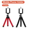 Nero + rosso + blu 3 pezzi supporto per treppiede in spugna per polpo per streaming live pigro supporto per cellulare treppiede per fotocamera portatile