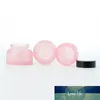 5 pcs 15g / 30g / 50g Vazio de vidro cor-de-rosa cosmética garrafas de creme facial frascos labial bálsamo frasco frasco amostras de amostras ânter âmbar panelas