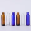 1 3OZ Empty Packaging Glass Roller Cosmetic Bottles Clear Blue Amber Frosted Colors with A and B Metal Ball Plastic Wooden Grain Lids