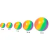7cm Rainbow Vent Ball voor Kinderen Volwassenen Squise Squeeze Rubber Stressbal Slow Rebound Kneden Angst Stress Relief Autisme Fidget H33WYJ2