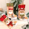 200pcs decorazioni natalizie calza Rudolph lavorata a maglia regalo di festa per bambini snack di caramelle sacchetto di imballaggio decorazione del centro commerciale per la casa