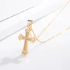 Jezus Diamond Cross -kettingen geloven gouden ketting kettingen vrouwen mode sieraden wil en zandig