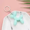 Colorful Balloon Dog chain for Man Soft Rubber PVC Cute chains Women Car Ring Bag Pendant Key Chain