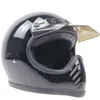 Motorcycle Helmets Helmets&CO Light Weight Vintage Helmet Retro Casco Moto Full Face Cafe Racer With Detachable Visor ECE Approve