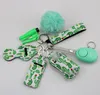 8st / set självförsvar keychain set 10 färger larm pompom nyckel ring hand sanitizer handleden läppstift hållare nyckelringar för kvinna män självförsvar nyckelring säkerhetsverktyg