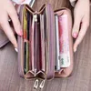 Womens Wallet Portfel Damski Purse Feminino Duplo Zip Grande Couro Genuine Designer Caracteres Monederos Para Mujer