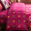 Bedding de Mandala Rosa Brilhante Conjunto Reversível Cor Design Boho Duveta Tampa Conjunto Set Bedsheet e Fronhas Bom Gift Home Casamento 210309