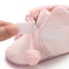 Inverno bonito macio macio bebê botinhas infantil anti escorregão botas de neve quente bola menino menino macio sola botas nova g1023