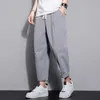 Summer casual pants men's wild cotton and linen loose linen pants Korean style trendy trousers straight Male Chinese Traditional X0723