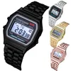 F91W Orologi Cinturino Acciaio Donna Uomo Business Orologio Multifunzione LED Digtal Sport Polso Elettronico