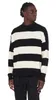 Новые 21FW черные белые полосы представляют собой свитер мужчины женщины высококачественные толстые кофты Crewneck Vintage разрушенный кисточкой вязаный джемпер BSAJ 9TI5