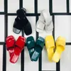 pantofole donna gelatina moda spiaggia piattaforma pantofola fondo spesso alfabeto signora sandali in pelle diapositive tacco alto scivolo di alta qualità con scatola