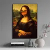 Rolig mask Mona Lisa Oil Målning på väggåtergivningarna Canvas Affischer och skriv ut väggkonstbild för vardagsrumsdekor4567970