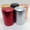 Senaste Färgglada Aluminium Portable Seal Dry Herb Tobak Spice Miller Storage Bottle Stash Case Cigarette Rökning Jars Tillbehör DHL