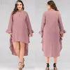 Modéstia da primavera Mulheres Tuxedo Tops irregulares Camisas de blusa islâmica muçulmanas vestidos casuais abaya turco kaftan roupas femininas blusas femininas