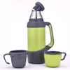 0.8L 1L Thermoses Flacons à vide en acier inoxydable Tasse de grande capacité Tasse de voyage en plein air Thermos Bouteille tepmoc bouteille d'eau de sport 210615