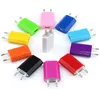 Universal EU USA Flat Cubic Mini USB-väggadapterplugg Hem Rese Charger Power 1a 5V för mobil smartphone 4S 5S 5C Android S3 S4