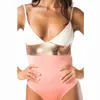 Maillots de bain pour femmes Sexy One Piece Maillots de bain Bikini Filles Push-Up Pad Monokini Bandeau Bandage Maillot de bain siamois Combinaison Beachwear Biquini