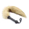 Spanking Fox tail Whip animal fur tickle slap strap beat lash flog tool adult Fetish slave Sex SM game toy for couple men women