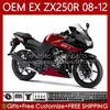 Injection Fairings For KAWASAKI Dark red blk NINJA EX ZX 250R EX250 ZX250 R 2008 2009 2010 2011 2012 Bodywork 81No.133 ZX250R EX250R 08-12 ZX-250R 08 09 10 11 12 OEM Body