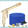 Supplies Patio Lawn Home & Gardenexpandable Garden Hose High Pressure Watering Alloy Nozzle Gun Adjustable Magic Flexible Car Wash Tools Se