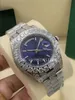 Luxury U1 Factory 10 style Full diamond blue dail Watch 228239 228396 Sapphire Big Diamond Bezel 43mm 18K white gold men automatic Wristwatch