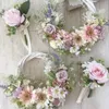 Decorative Flowers & Wreaths 10/20/30cm White Wicker Wreath Decor Rattan Ring Artificial Garland Dried Flower Frame Craft Accessories DIY