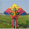 90x50 cm Kleurrijke Vlinder Kite Outdoor Opvouwbare Bright Cloth Garden Kids Kites Outdoor Flying Toys Kinderen Kinderen Speelgoed Game Kites 4673 Q2