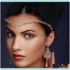 Jewelrystonefans Mode De Luxe Cristal De Mariée Front Chaîne Bijoux Cheveux Pour Les Femmes Indien De Mariage Coiffe Fille Étoile Décoration Cadeau Goutte