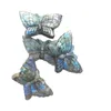 Natural Crystal Arts Pendants Butterfly Moonstone Labradorite Quartz Decoration Hand Polished Width About 5cm2717368