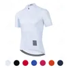 Hommes cyclisme Jersey blanc manches courtes séchage rapide vêtements de cyclisme 19D Gel Pad bavoir pantalon chemise de vélo VTT vêtements de vélo vêtements de sport 220226