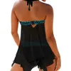 Bademode Sexy Anzug Frauen Plus Größe Tankini-Sets Vintage Strand Tragen Badeanzüge Weiblichen Rock Halter Anzug 210611