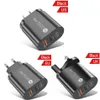 20W PD Fast ChargerアダプタQC3.0 USB-C Travel Wall Charger Dual USB電源プラグSamsung S21 Ultra S20 Huawei Android携帯電話用