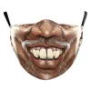 Máscara de rosto engraçado humano emo 3d impressão algodão cosplay máscaras engraçado lavável lavável à prova de poeira adultos moda capa boca