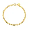 Charme Pulseiras 925 Pulseira de Prata 18K / 14K Gold 4mm Bead Menwomen Jóias Casamento Presente