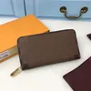 Männer Frauen Leder Brieftaschen hochwertige Mode Brieftasche Single Reißverschluss Designer Lady Ladies Long Tasche mit Orange Box
