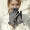 Gants de sport pour femmes, mode hiver, mitaines imperméables pour écran tactile, en coton et daim, vêtements pour les mains, épais et chauds, résistants au vent