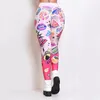 Nuevas mujeres de la moda Legging Cartoon Comic Beauty Print Pantalones Soft Leggins Moda Slim High Waist Leggings cómodos 201109