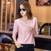 Shintimes Chemise Femme Long Sleeve Shirt Women Pink Blusas Mujer De Moda Womens Tops And Blouses Plus Size Korean Clothes 210615