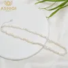 Gioielli del girocollo della perla della perla della perla d'acqua dolce naturale per le donne Wedding 925 Argento Argento Commercio all'ingrosso
