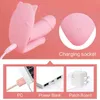 NXY Vibrators New Cute Cat Wearable Vibrator pour femmes 3 spots Vibration Auto Chauffage Couple Sex toys Télécommande Sans fil 1120