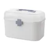 3/2-lagige tragbare Aufbewahrungsbox für Erste-Hilfe-Sets aus Kunststoff, multifunktionale Familien-Notfallset-Box mit Griff J2Y 210309