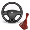 Car steering wheel Breathable Leather for Mitsubishi Outlander 2016 2017 2018 2019 ASX Eclipse Cross Custom made Steering cover