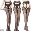 Entrejambe ouvert Bas résille Chaussettes Collants Collants Bas à bretelles Noir Slim Bodystocking Sous-vêtements Lingerie Vêtements pour femmes Will and Sandy