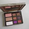 10st jordnötssmör och gelé smink modern ögonskuggpalett 9Colors Limited Eyeshadow med pensel Pink6074138